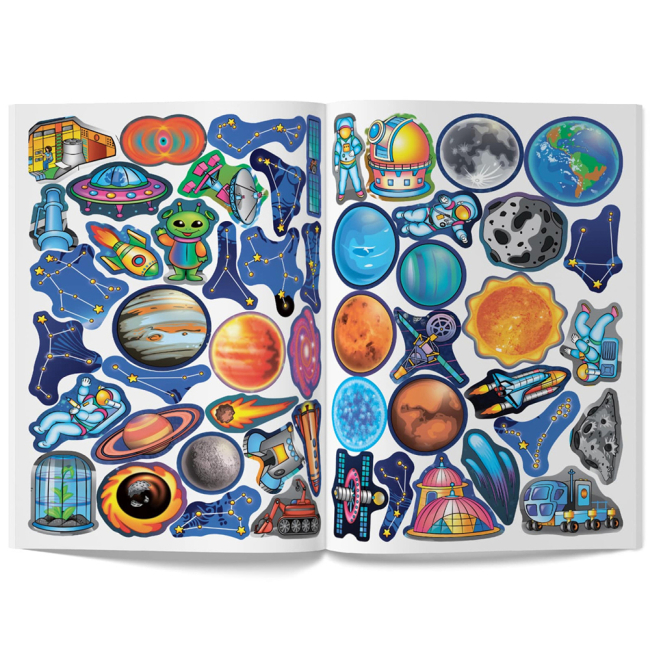 Розмальовки та актівітібуки (2-6 років) - Книжка «Велика книжка. Розвивальні наліпки. Розумнi завдання. Космос» (9789669871411)#5