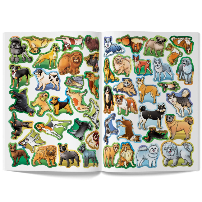 Розмальовки та актівітібуки (2-6 років) - Книжка «Велика книжка. Розвивальні наліпки. Розумнi завдання. Собаки» (9789669364104)#5