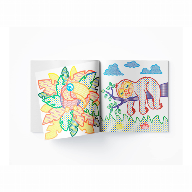 Товари для малювання - Водна розмальовка з кольоровим контуром Crystal Book Дикі тварини (9789669873125)#3