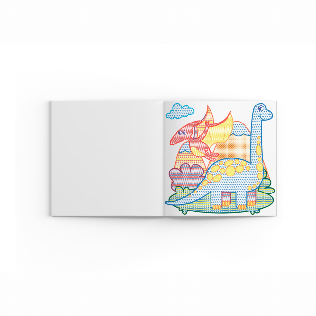 Товари для малювання - Водна розмальовка з кольоровим контуром Crystal Book Динозаврики та дракончики (9789669873101)#2