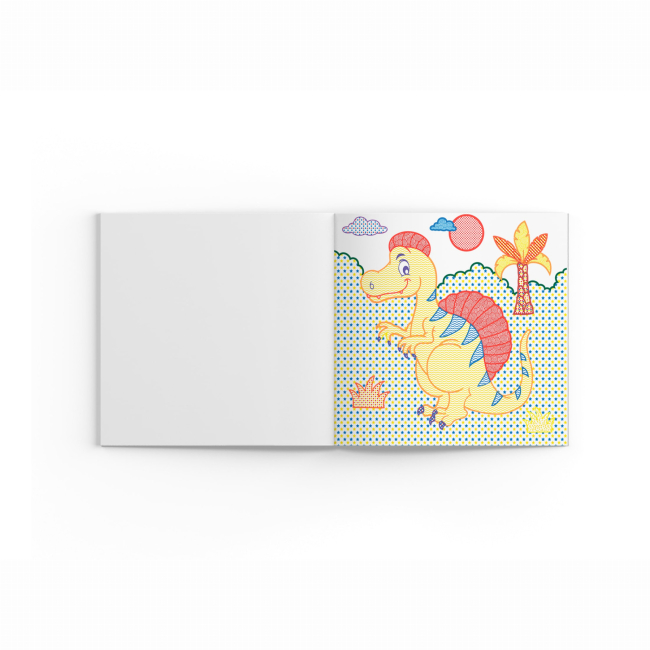 Товари для малювання - Водна розмальовка з кольоровим контуром Crystal Book Динозаврики та дракончики (9789669873101)#5