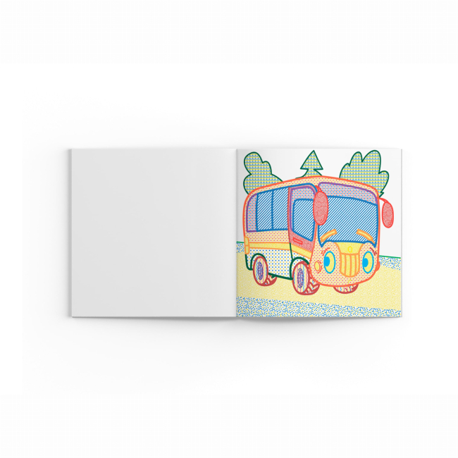 Товары для рисования - Водная раскраска с цветным контуром Crystal Book Городской транспорт (9789669872968)#5