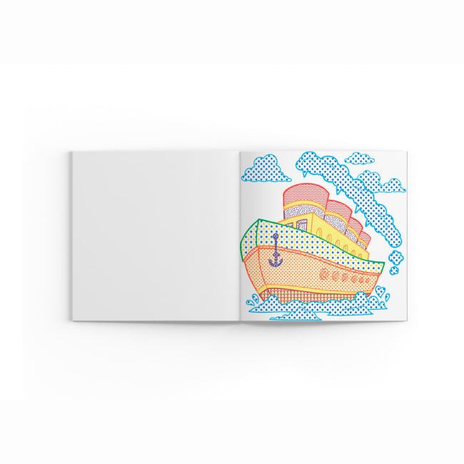 Товары для рисования - Водная раскраска с цветным контуром Crystal Book Плаваем и летаем (9789669873149)#2