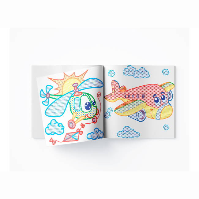 Товары для рисования - Водная раскраска с цветным контуром Crystal Book Плаваем и летаем (9789669873149)#3