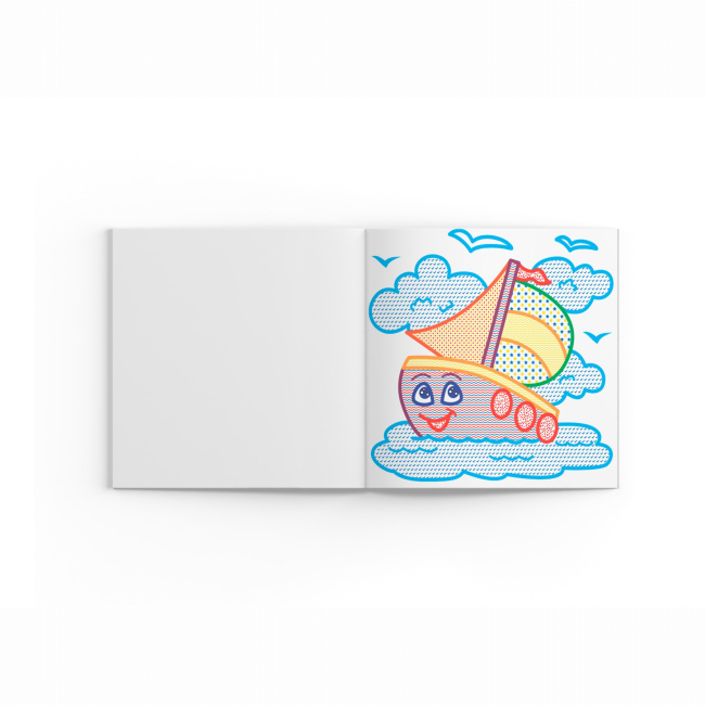 Товары для рисования - Водная раскраска с цветным контуром Crystal Book Плаваем и летаем (9789669873149)#5