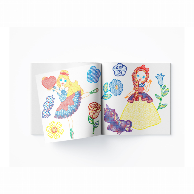 Товари для малювання - Водна розмальовка з кольоровим контуром Crystal Book Подружки (9789669873026)#3