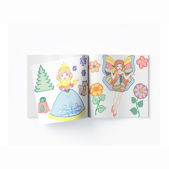 Товари для малювання - Водна розмальовка з кольоровим контуром Crystal Book Подружки (9789669873026)#4