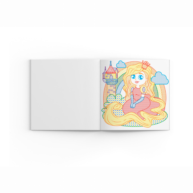 Товари для малювання - Водна розмальовка з кольоровим контуром Crystal Book Принцеса та її друзі (9789669873002)#2