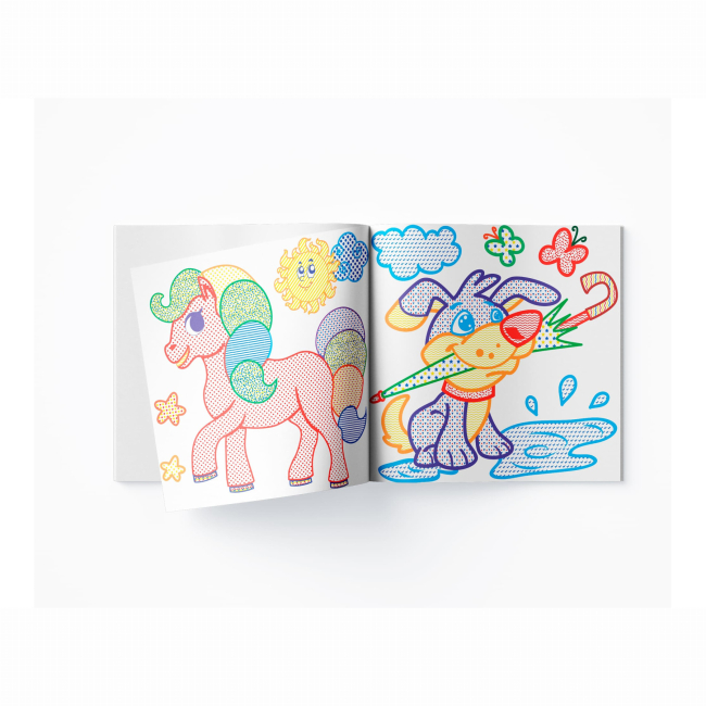 Товари для малювання - Водна розмальовка з кольоровим контуром Crystal Book Свійські тварини (9789669873040)#3