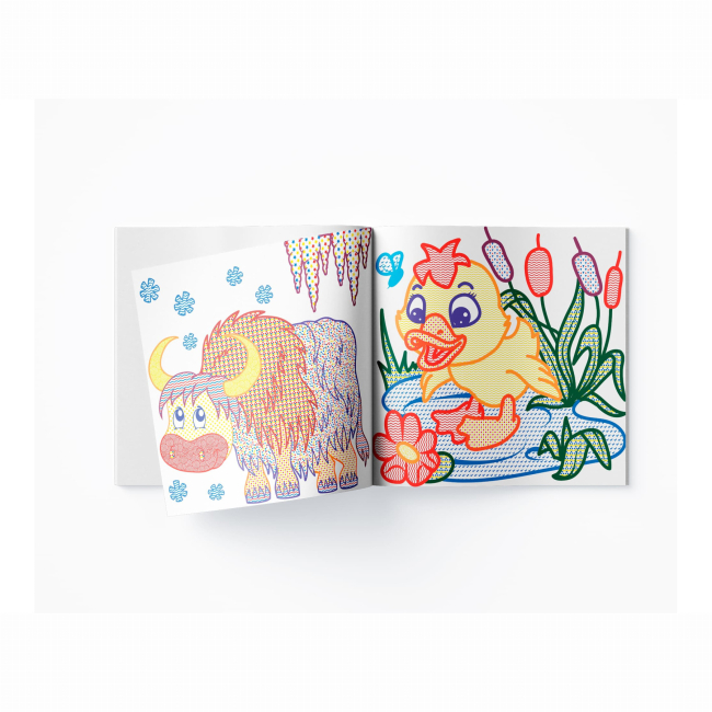 Товари для малювання - Водна розмальовка з кольоровим контуром Crystal Book Свійські тварини (9789669873040)#4