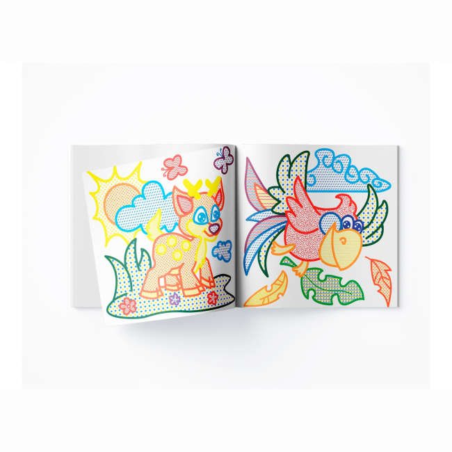 Товари для малювання - Водна розмальовка з кольоровим контуром Crystal Book У лісі (9789669873088)#3