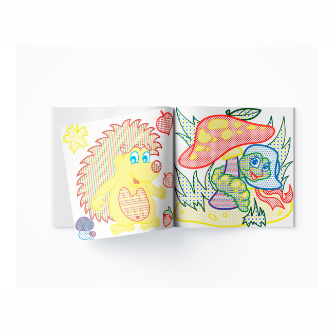 Товари для малювання - Водна розмальовка з кольоровим контуром Crystal Book У лісі (9789669873088)#4