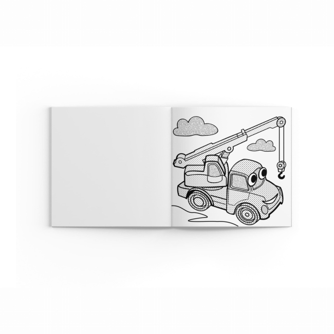 Товары для рисования - Водная раскраска с секретом Crystal Book Бетономешалка (9786175470206)#2