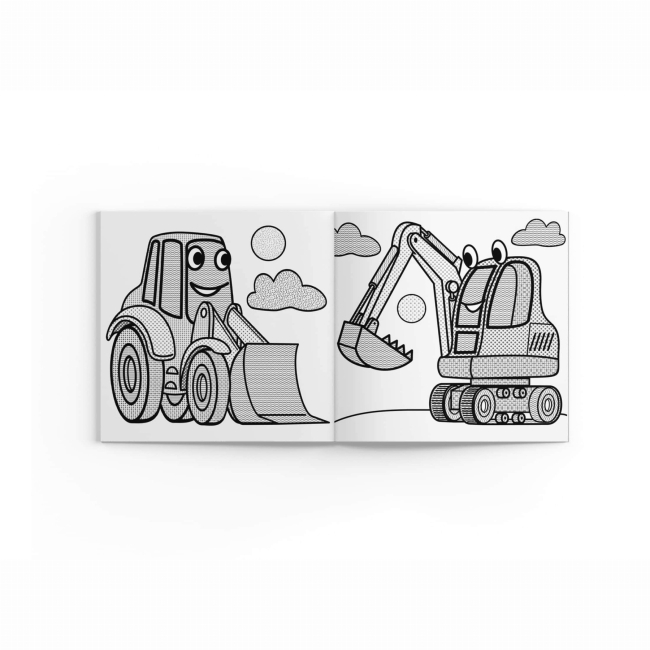 Товары для рисования - Водная раскраска с секретом Crystal Book Бетономешалка (9786175470206)#3