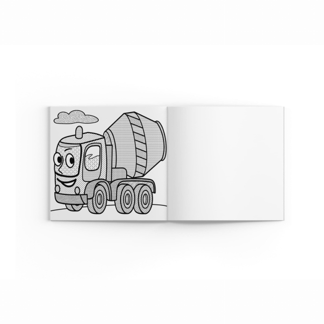 Товары для рисования - Водная раскраска с секретом Crystal Book Бетономешалка (9786175470206)#4