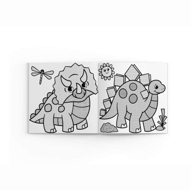 Товары для рисования - Водная раскраска с секретом Crystal Book Динозаврик (9786175470220)#3