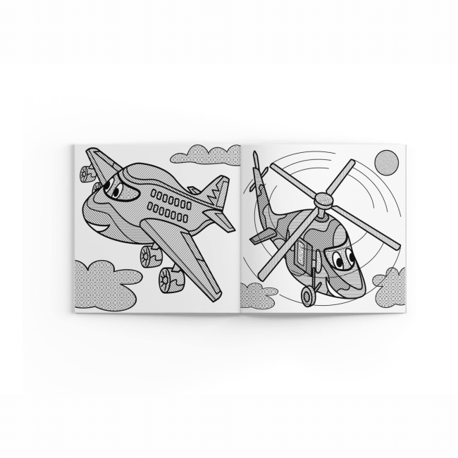 Товары для рисования - Водная раскраска с секретом Crystal Book Самолетик (9786175470169)#3