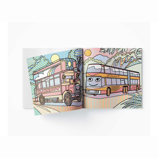 Товары для рисования - Водная раскраска Crystal Book Автобусы (9789669878144)#3