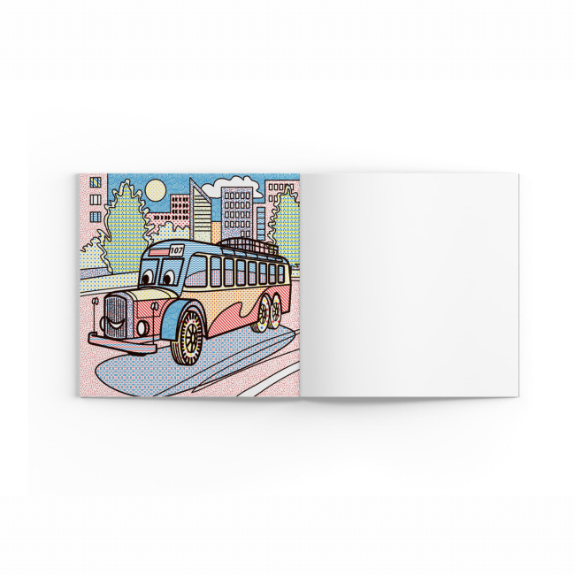 Товары для рисования - Водная раскраска Crystal Book Автобусы (9789669878144)#4