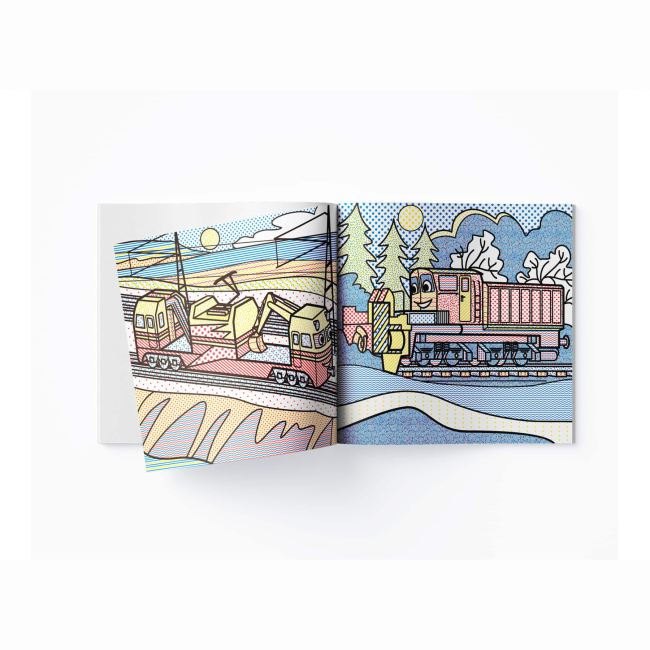 Товари для малювання - Водна розмальовка Crystal Book Залізнична техніка (9789669878366)#3