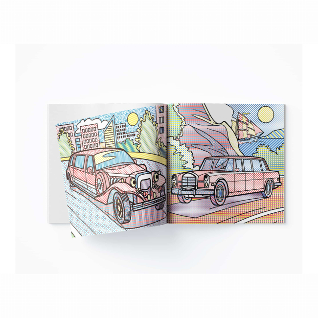 Товары для рисования - Водная раскраска Crystal Book Лимузины (9789669878489)#3