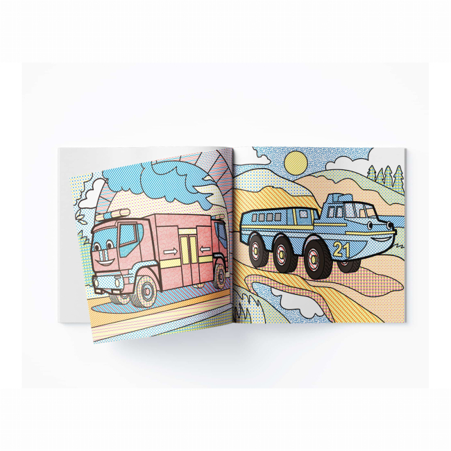Товари для малювання - Водна розмальовка Crystal Book Машини-рятівники (9789669875778)#3