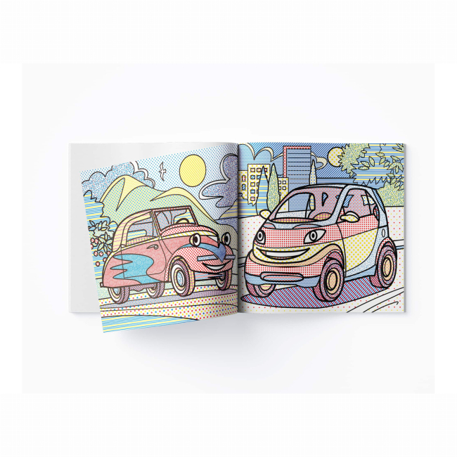 Товары для рисования - Водная раскраска Crystal Book Мини автомобили (9789669878540)#3