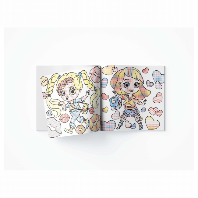 Товары для рисования - Водная раскраска Crystal Book Модницы-подружки (9789669876492)#2