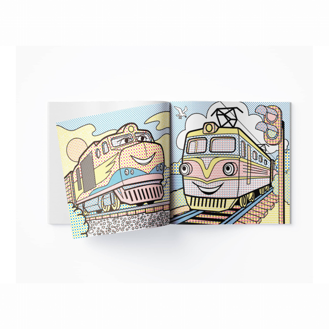 Товари для малювання - Водна розмальовка Crystal Book Потяги (9789669874351)#3