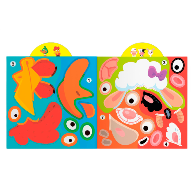 Розмальовки та актівітібуки (2-6 років) - Книжка «Грайка-розвивайка Свійські тварини 57 великих наліпок» (9789669874795)#5