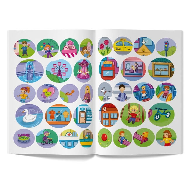 Розмальовки та актівітібуки (2-6 років) - Книжка «Інтерактивні наліпки. У місті» (9786175473832)#4
