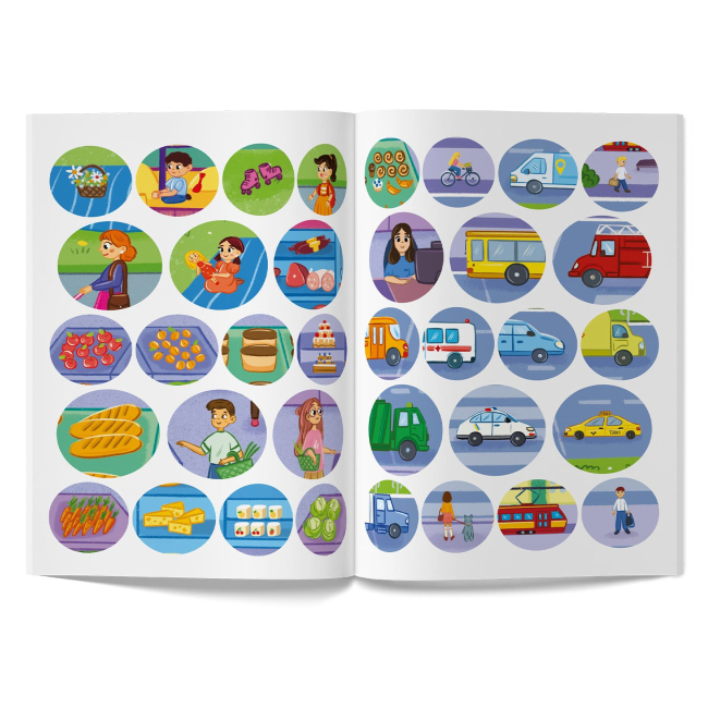 Розмальовки та актівітібуки (2-6 років) - Книжка «Інтерактивні наліпки. У місті» (9786175473832)#5