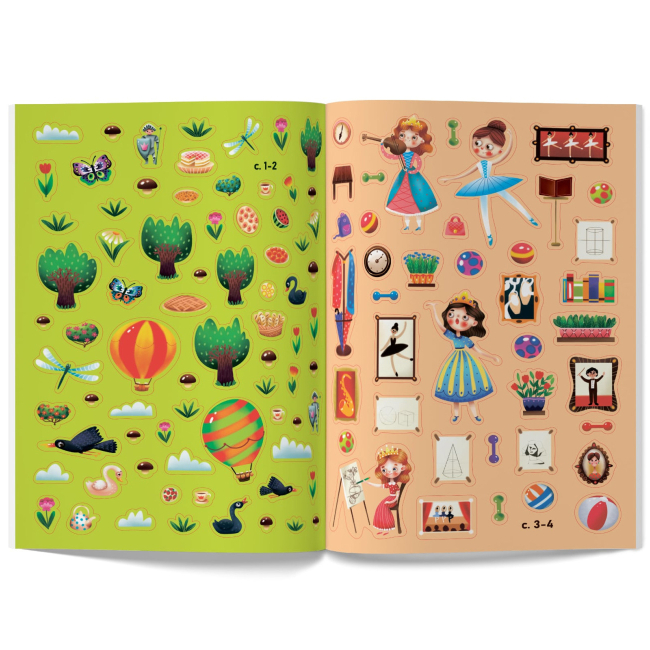 Розмальовки та актівітібуки (2-6 років) - Книжка «Меганаліпки. Замок принцеси» (9789669872470)#6