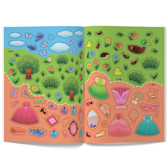 Розмальовки та актівітібуки (2-6 років) - Книжка «Меганаліпки. Подружки принцеси» (9789669872517)#6