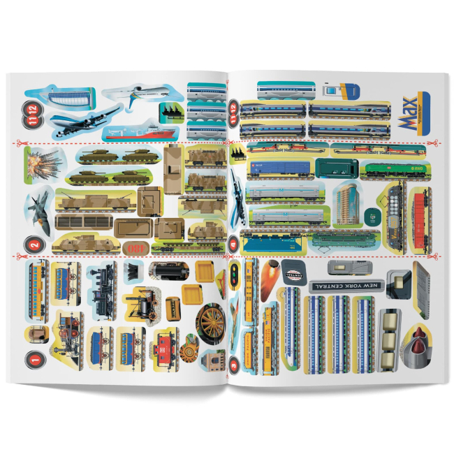 Розмальовки та актівітібуки (2-6 років) - Книжка «Меганаліпки. Потяги» (9786175471005)#6