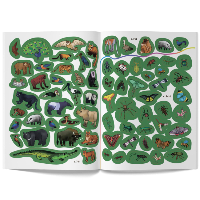 Розмальовки та актівітібуки (2-6 років) - Книжка «Меганаліпки. У джунглях» (9789669872494)#7