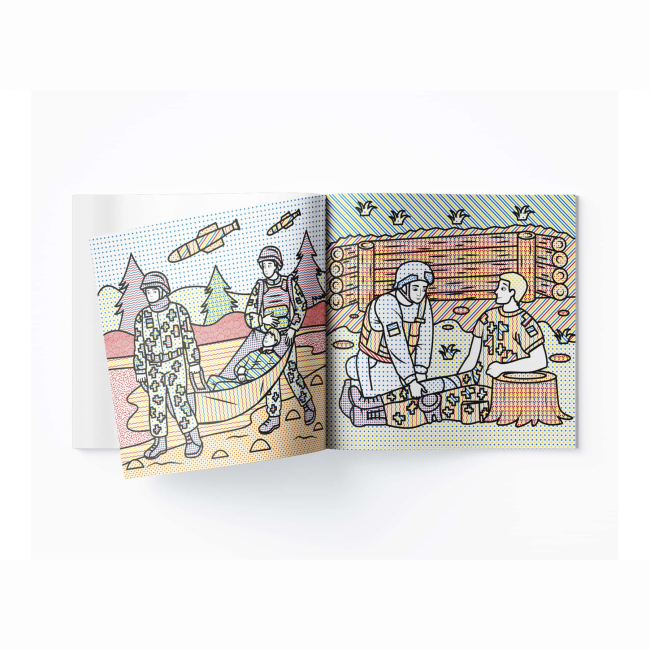 Товари для малювання - Водна розмальовка Crystal Book Героїчні медики (9786175474136)#3