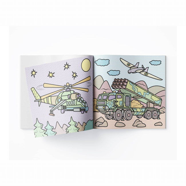 Товари для малювання - Водна розмальовка Crystal Book Військова техніка (9786175473870)#3