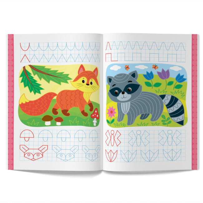 Навчальна література - Книжка «Перші багаторазові прописи. Веселі тварини. Навчаємося писати правильно» (9786175475164)#2