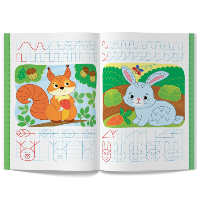 Навчальна література - Книжка «Перші багаторазові прописи. Веселі тварини. Навчаємося писати правильно» (9786175475164)#4