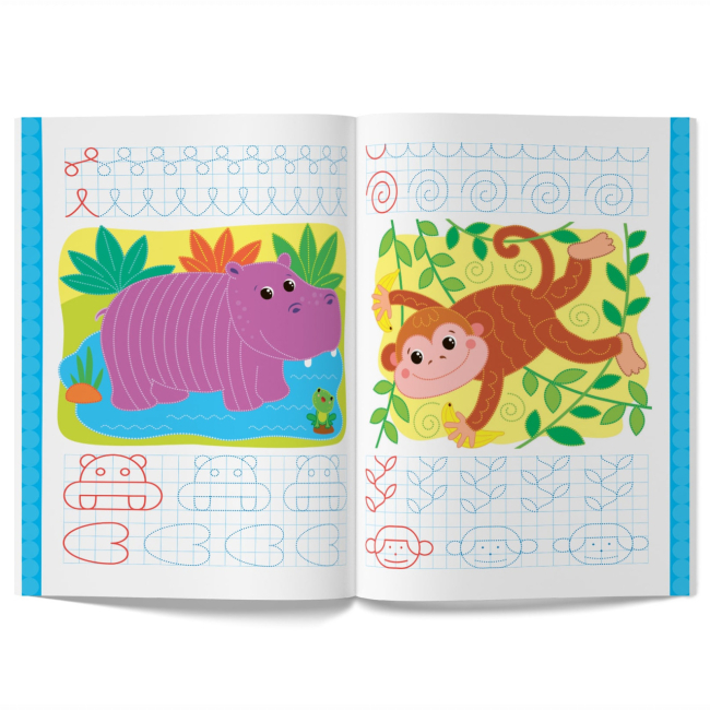 Навчальна література - Книжка «Перші багаторазові прописи. Веселі тварини. Навчаємося писати правильно» (9786175475164)#5