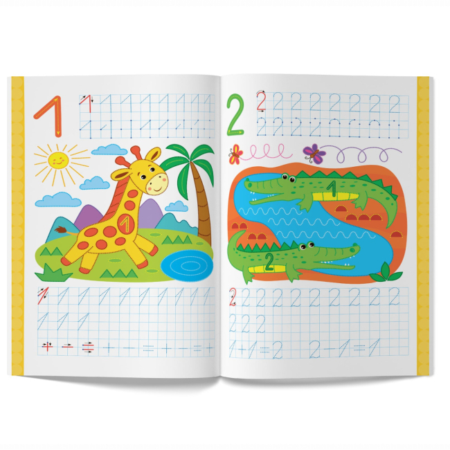 Навчальна література - Книжка «Перші багаторазові прописи. Математика. Навчаємося писати цифри правильно» (9786175472668)#2