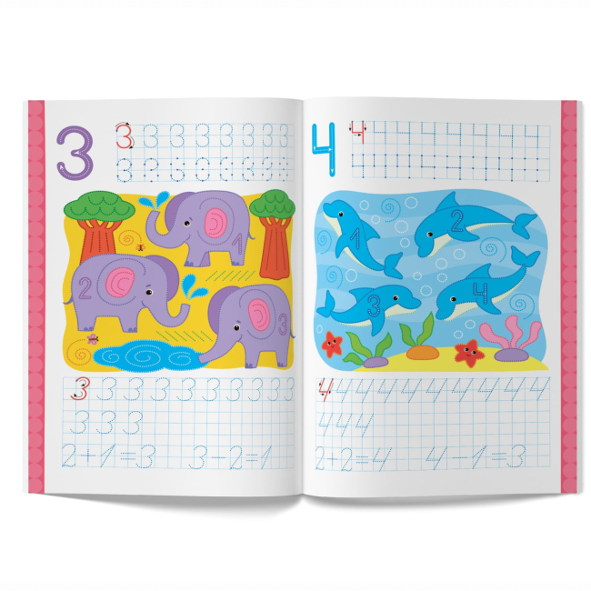 Навчальна література - Книжка «Перші багаторазові прописи. Математика. Навчаємося писати цифри правильно» (9786175472668)#3