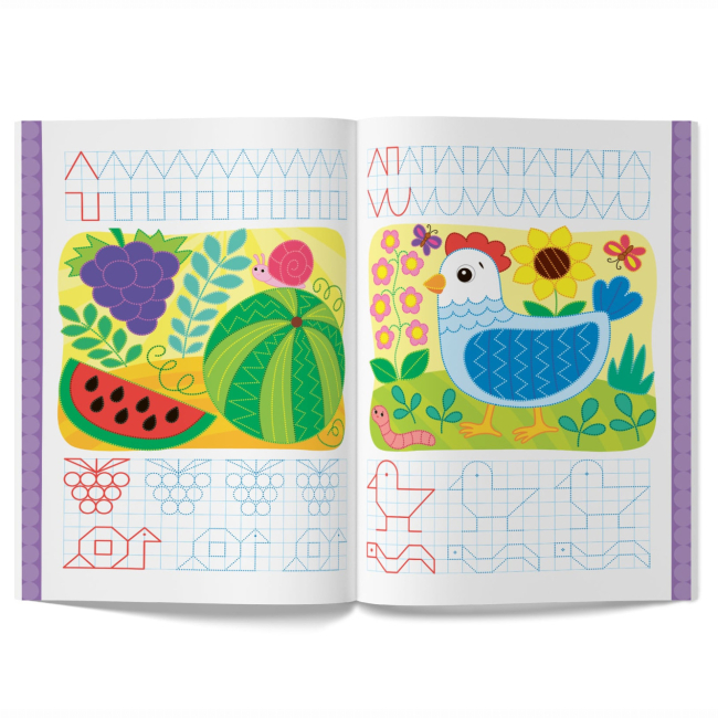 Учебная литература - Книжка «Перші багаторазові прописи. Пальчиковий тренажер. Навчаємося писати правильно» (9786175472729)#4