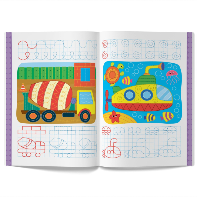 Навчальна література - Книжка «Перші багаторазові прописи. Улюблені машинки. Навчаємося писати правильно» (9786175475171)#4