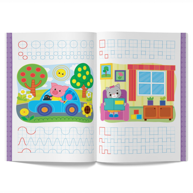 Навчальна література - Книжка «Перші багаторазові прописи. Фігури та лінії. Навчаємося писати правильно» (9786175472682)#2