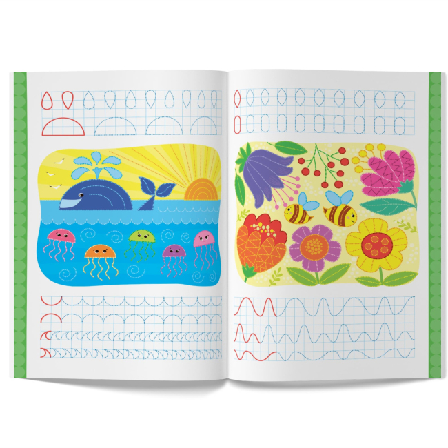 Навчальна література - Книжка «Перші багаторазові прописи. Фігури та лінії. Навчаємося писати правильно» (9786175472682)#5