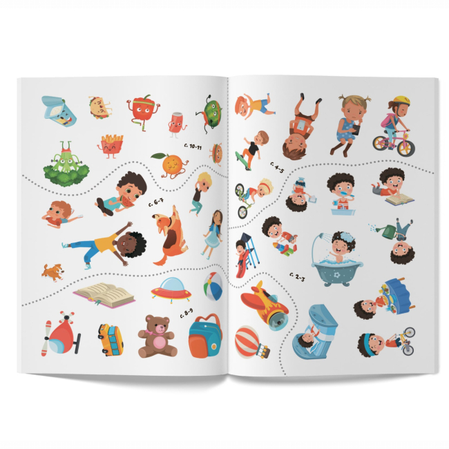 Розмальовки та актівітібуки (2-6 років) - Книжка «Перші розвивальні наліпки. Будь здоровим. 41 наліпка» (9789669875235)#5