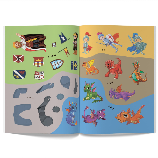 Раскраски и активитибуки (2-6 лет) - Книжка «Перші розвивальні наліпки. Лицарі. 30 наліпок» (9789669875136)#5