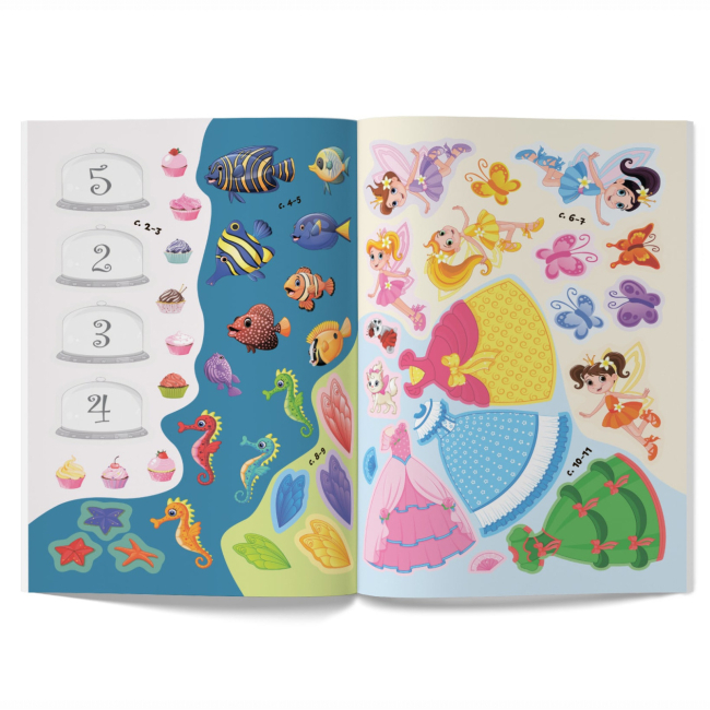 Розмальовки та актівітібуки (2-6 років) - Книжка «Перші розвивальні наліпки. Принцеси. 50 наліпок» (9789669873378)#5